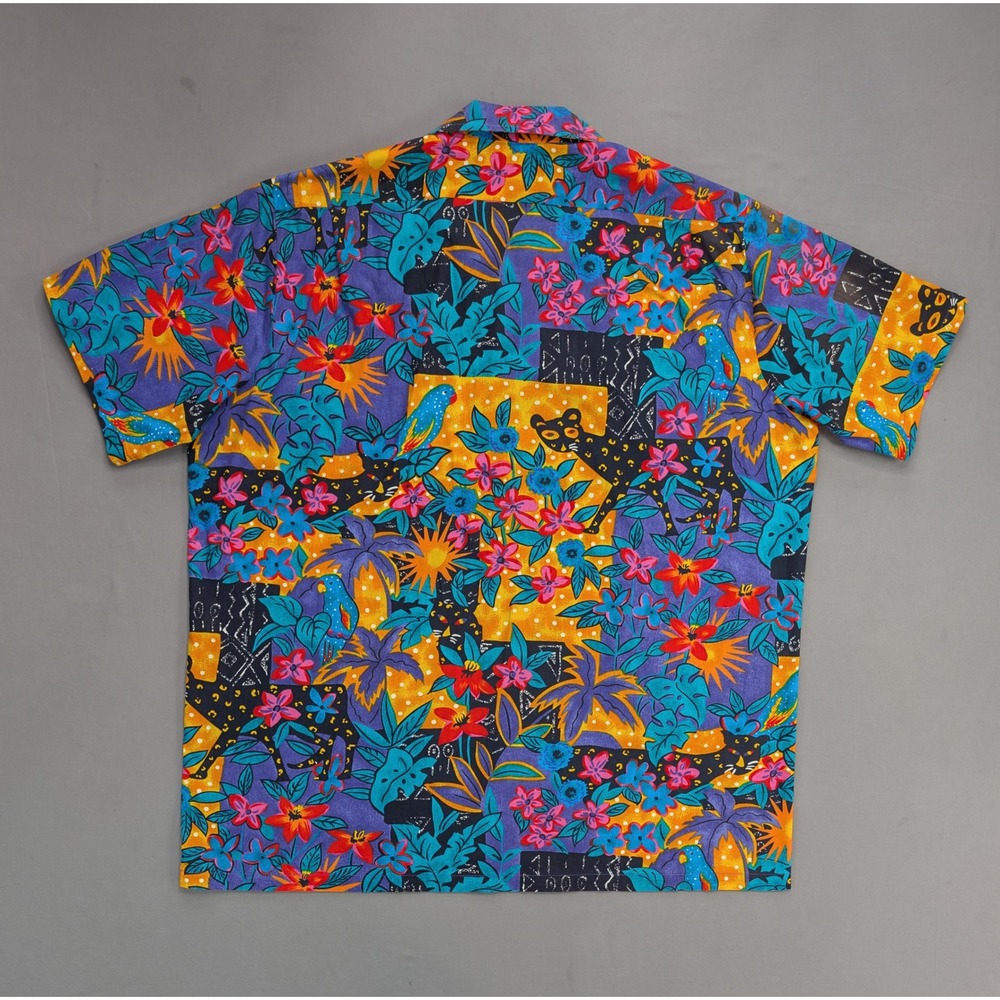 Hilo Hattie Hawaiian Shirt 2XL Tropical Floral Jungle Aloha Camp Shirt - Picture 4 of 9